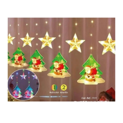 Cadena Luces LED con Estrellas y Árboles