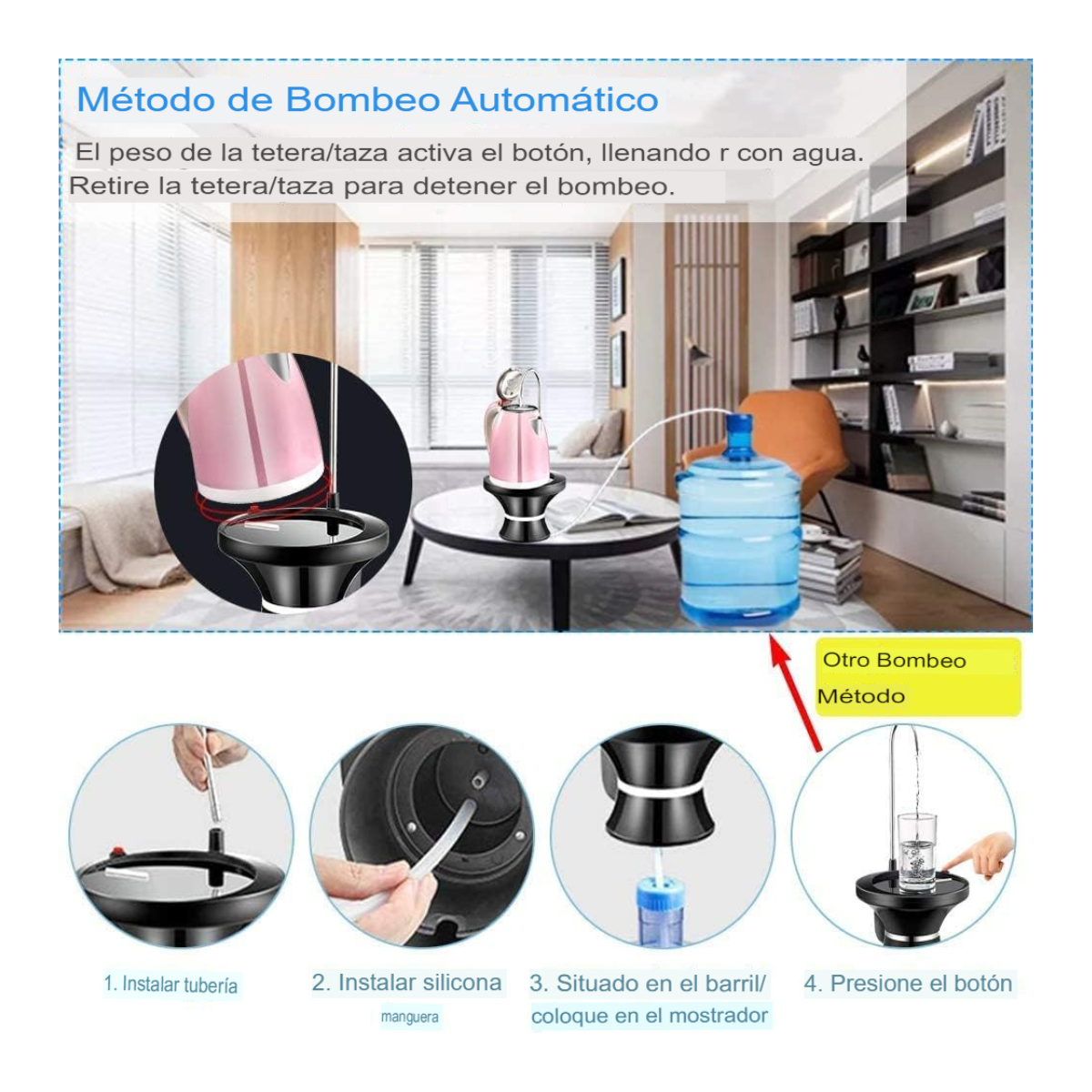 Dispensador con Base para Botellón de Agua