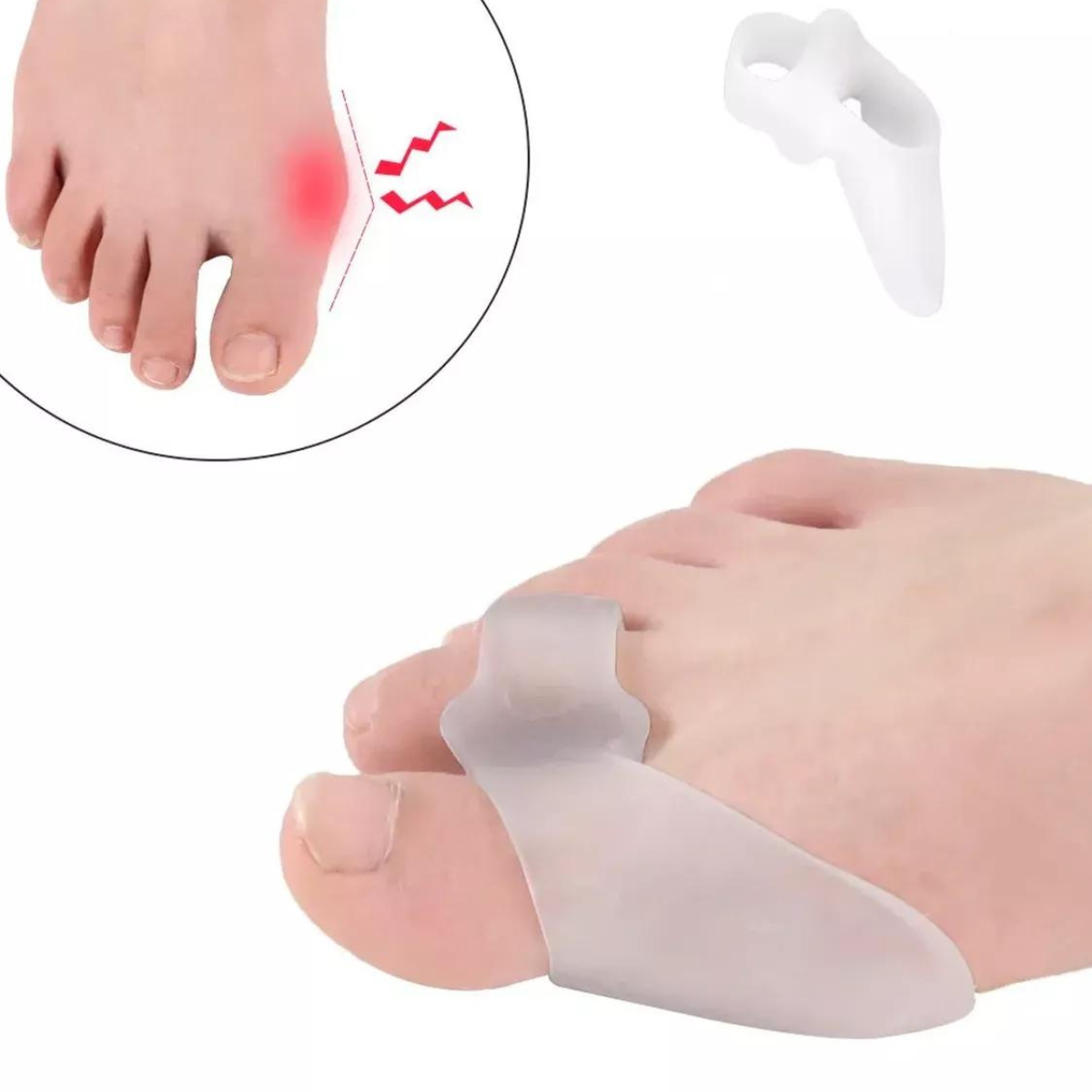 1 Par Protector Correctivo Ortopédico Silicona