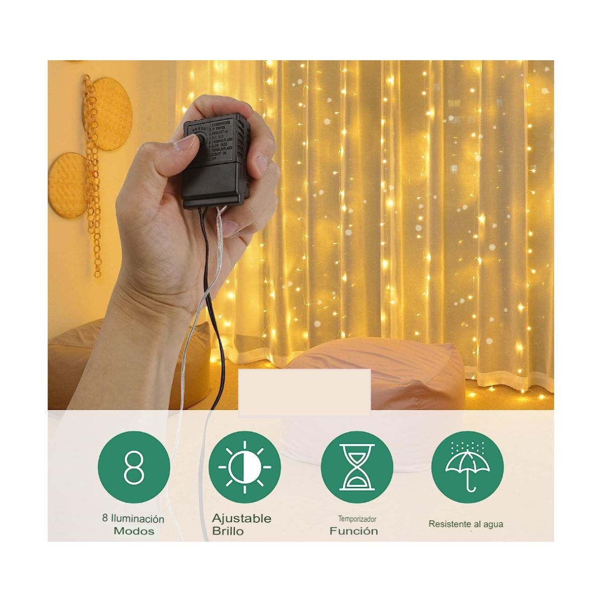 Luces LED de Cortina Colgantes de Pared