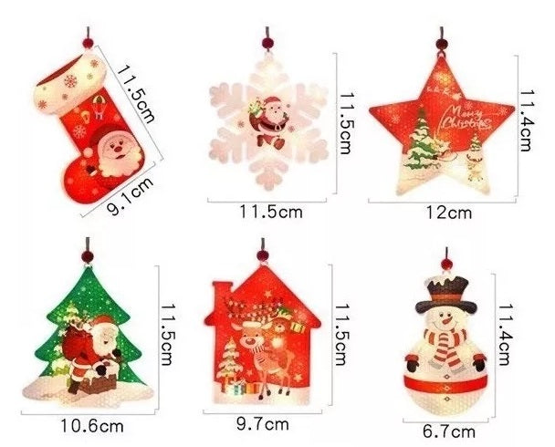 Luces con Motivos de Navidad - 6 unidades