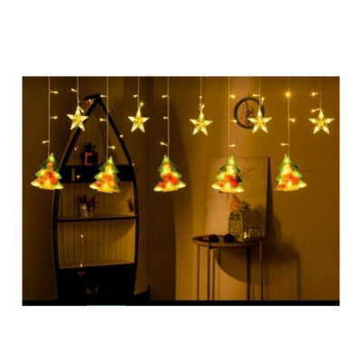 Cadena Luces LED con Estrellas y Árboles