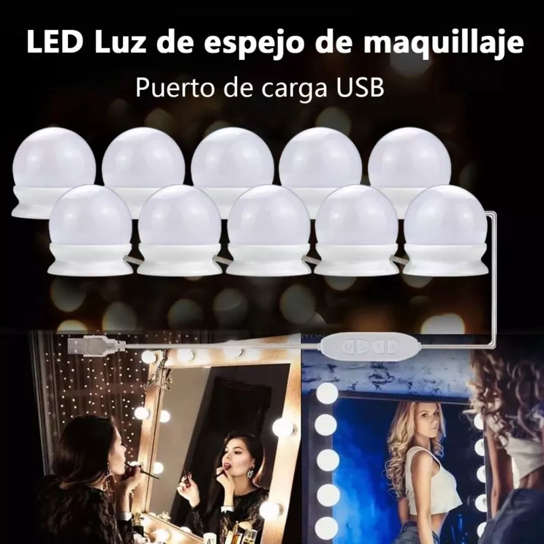 Luces LED Para Espejo Tocador - 3 Modos