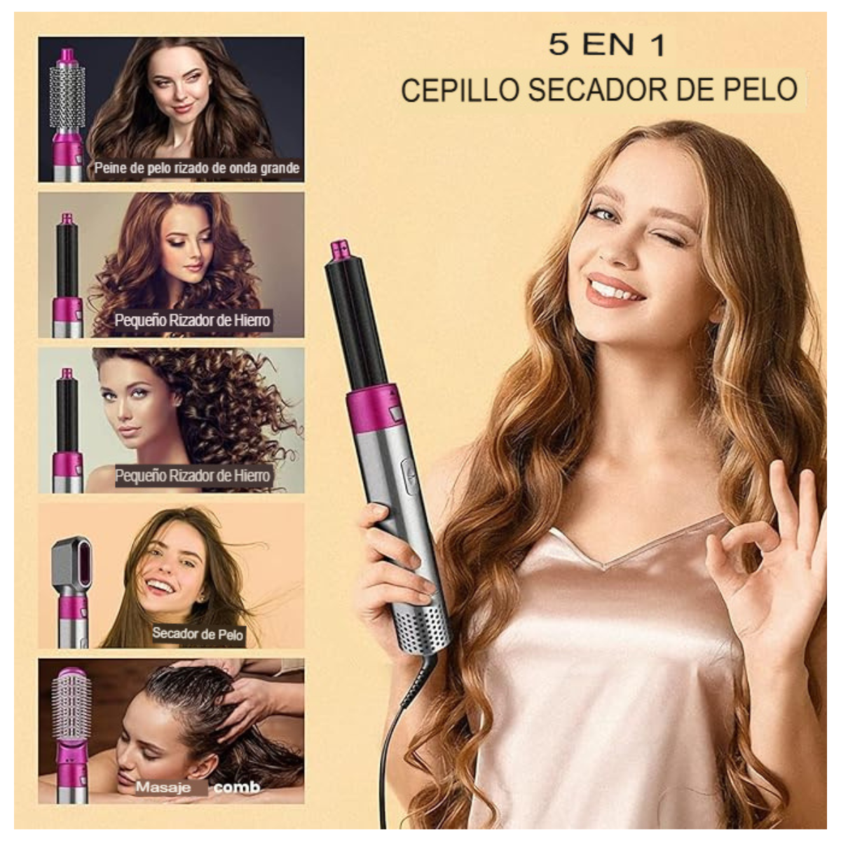 Cepillo Secador Hot Air Style TP-5 (5 en 1)